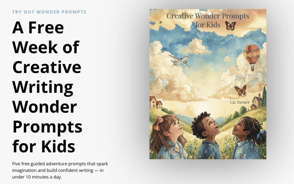 Free Week of Writing Prompts for Kids from Wonder Prompts Collection